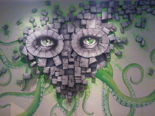 Mural Art v prostorech Čaj Baru v Ostravě